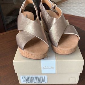 Clarks wedge sandals